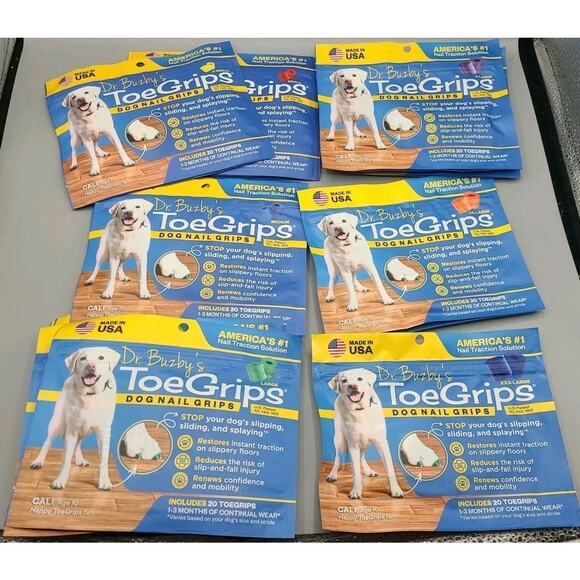 NEW Dr Buzby's ToeGrips Dog Nail Grips Instant Traction ALL SIZES AVAILABLE - Picture 7 of 7